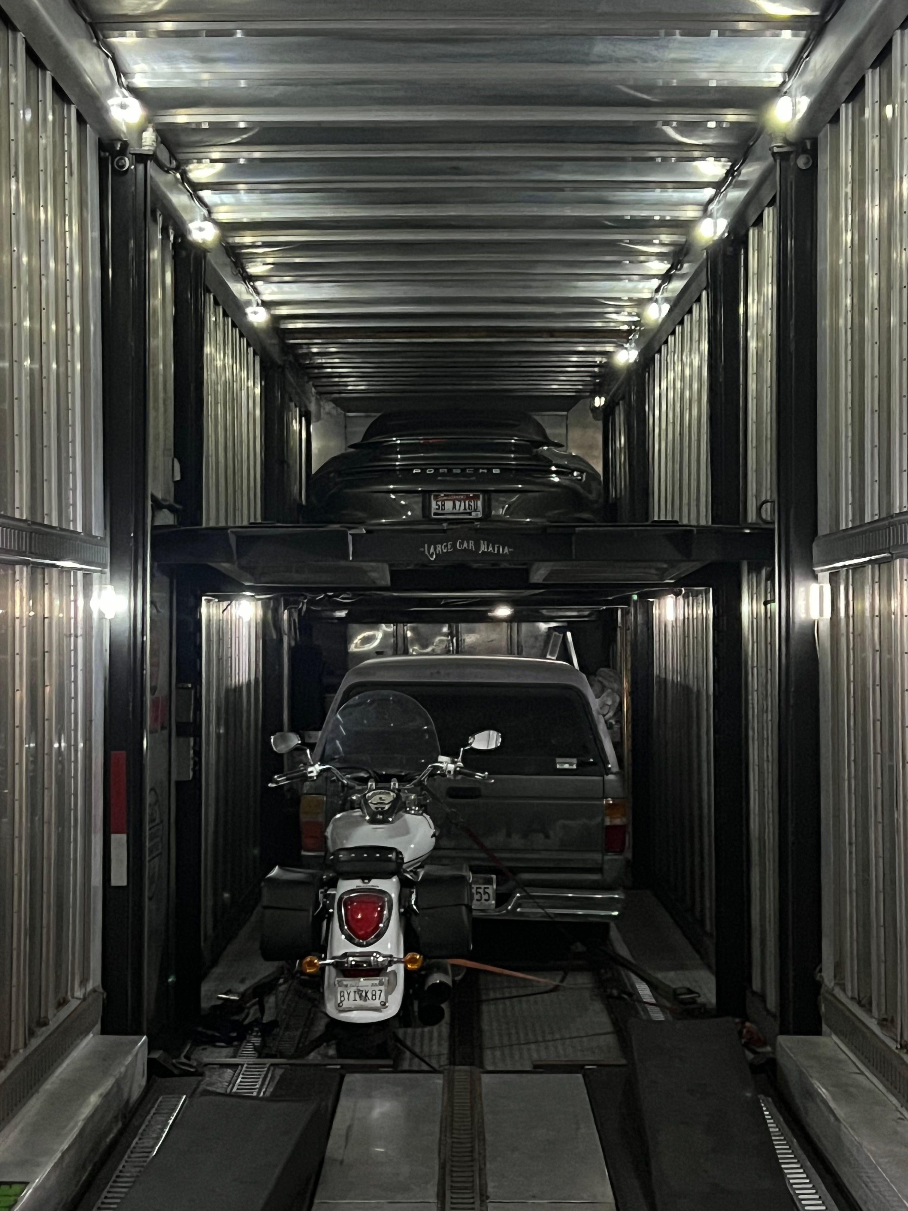 Enclosed trailer for protected vehicle transport
